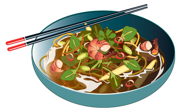 noodle soup illustrator adobe claire murray