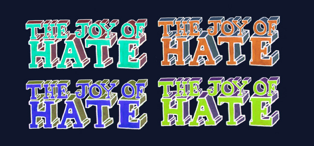 The joy of Hate lettering claire murray